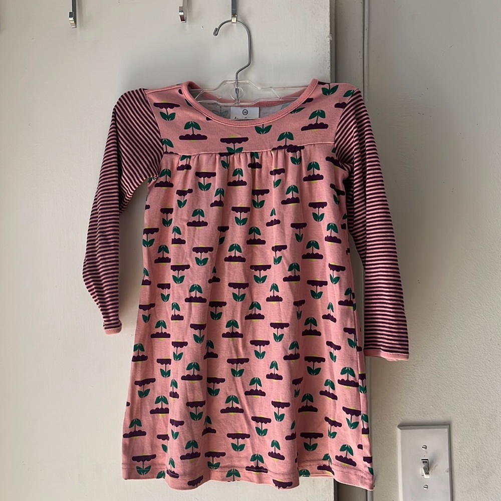 Hanna Andersson Floral/ Pink/ Purple Toddler Tunic Size 110 EUC